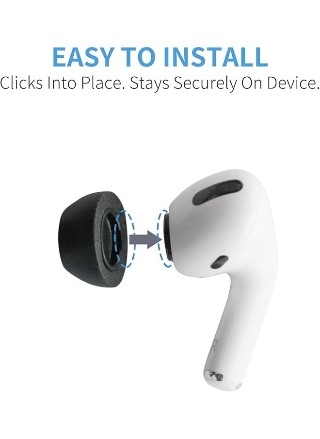 erorex - Foam Ear Tips For Airpods Pro Generation 1 & 2 Ultimate Comfort Unshakeable Fit 3 Pairs Assorted Sizes SML - Image 1
