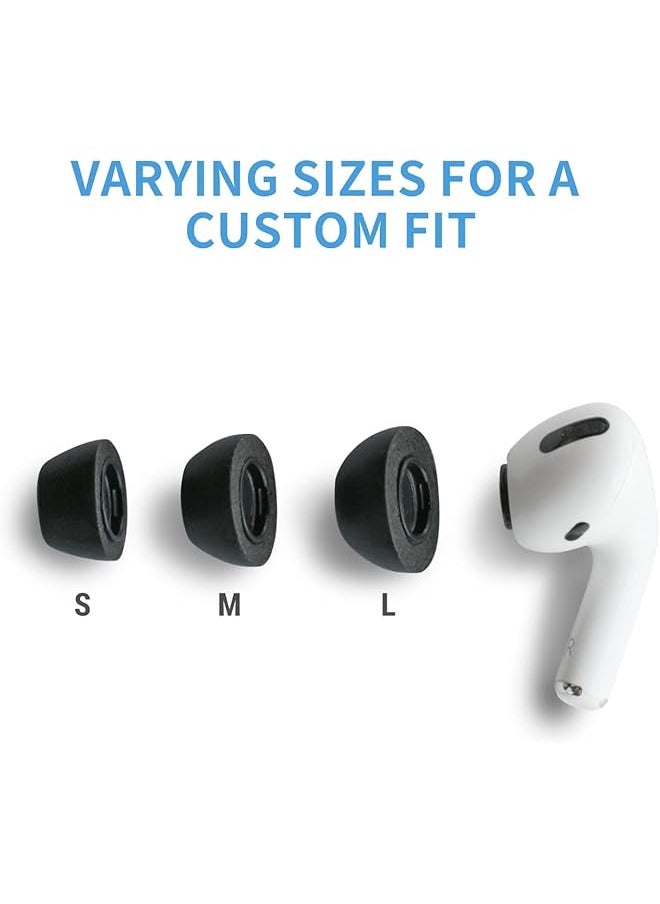 erorex - Foam Ear Tips For Airpods Pro Generation 1 & 2 Ultimate Comfort Unshakeable Fit 3 Pairs Assorted Sizes SML - Image 1
