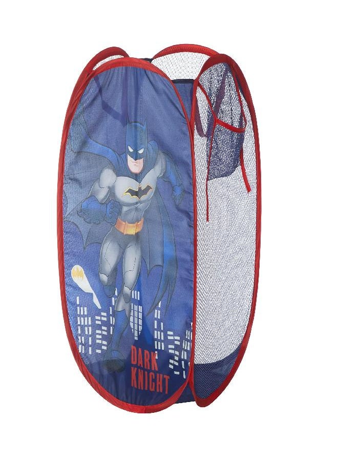 Idea Nuova - Idea Nuova Batman Pop Up Hamper with Durable Carry Handles, 21'' H x 13.5'' W X 13.5'' L, Batman/Blue - Image 1