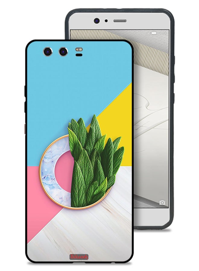 Tolwak Huawei P10 Plus Protective Case Cover Leaves Abstract Pattern - Image 1