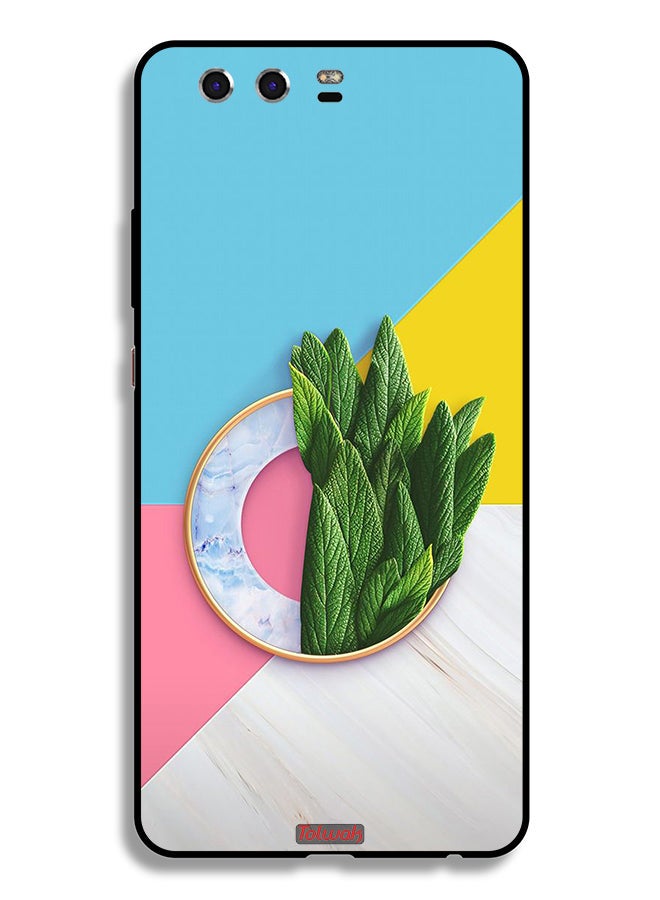 Tolwak Huawei P10 Plus Protective Case Cover Leaves Abstract Pattern - Image 2