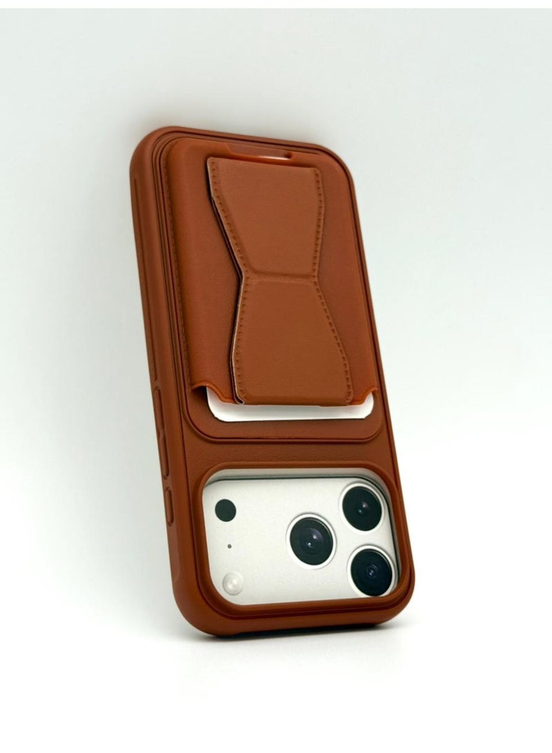 general Magnetic Leather Stand Wallet Case for iPhone 17 Pro – Foldable Kickstand Card Holder Protective Cover - Image 2