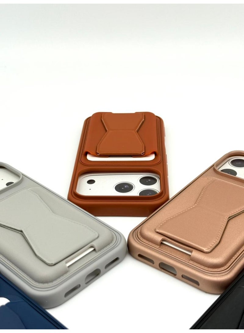 general Magnetic Leather Stand Wallet Case for iPhone 17 Pro – Foldable Kickstand Card Holder Protective Cover - Image 5