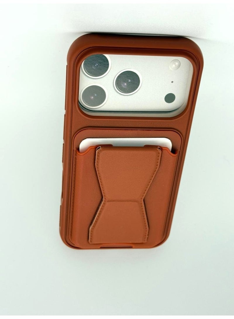 general Magnetic Leather Stand Wallet Case for iPhone 17 Pro – Foldable Kickstand Card Holder Protective Cover - Image 4