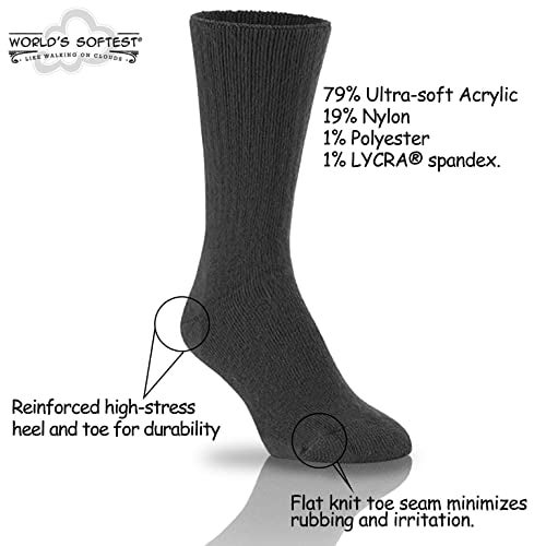 World's Softest Classic Crew Socks - Ultra Soft Crew Socks for Women and Men - Image 5