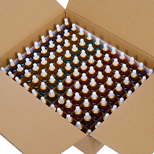 PrettyCare Glass Eye Dropper Bottles 99 Pack, 1oz (30ml) Rainbow Empty Thick Bottles Bulk with Leakproof Golden Caps - With Labels & Funnels for Storage, Travel, Essential Oils, Cuticle, Tinctures - Image 2