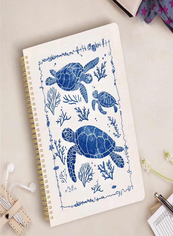 Stanoha Cute Spiral Notebook journal A4 Aesthetic Pretty Design for Women Girls Kawaii with Pocket, 11.5 x 8.5 inch, Lined, Turtle - Image 5