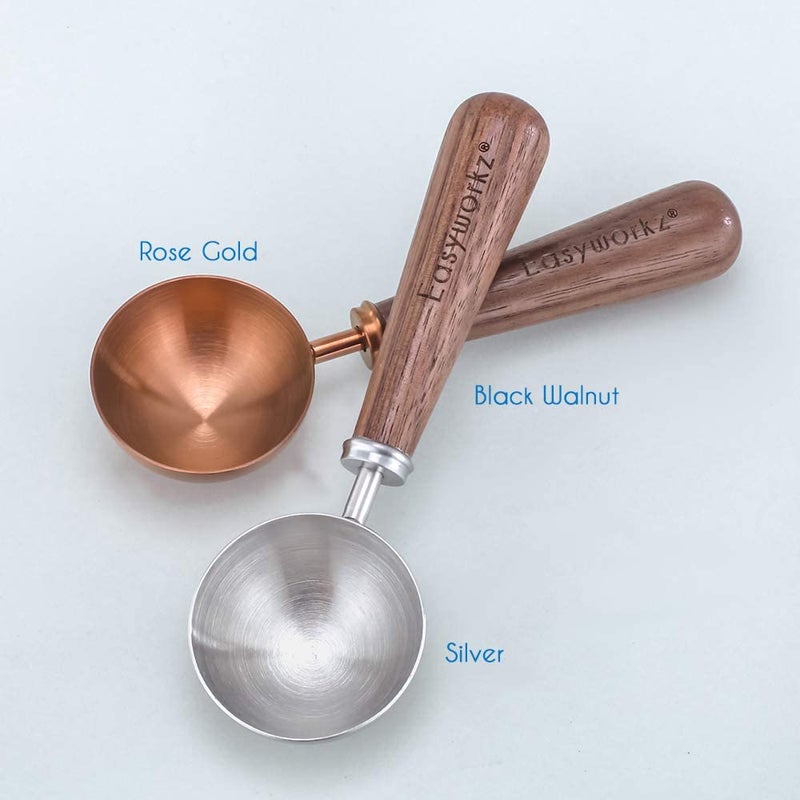 Easyworkz Retro Stainless Steel Coffee Spoon With Black Walnut Handle,10g - Measuring Spoon - Image 3