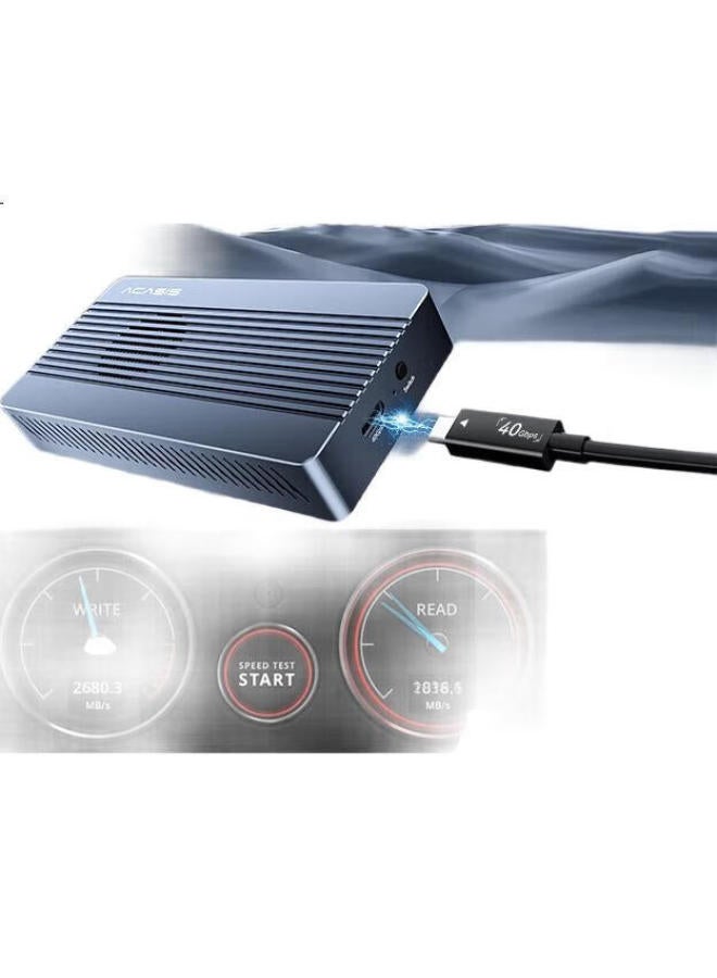 Acasis Usb4.0 Hard Drive Enclosure, Nvme M.2 Portable Hard Drive Enclosure, 40Gbps, Compatible With Thunderbolt 5/4/3, Suitable For Apple Mac Mini Laptops, Ssd, Tbu405Prom1 - Image 3