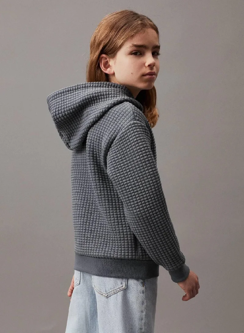 Calvin Klein Jeans Jacquard Quilted Logo Hoodie