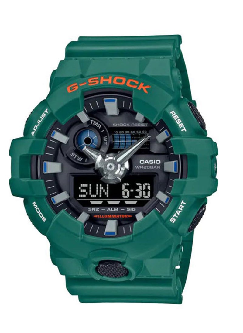 G-SHOCK - G-Shock Men's Digital Analog Black Dial Resin Band Wrist Watch GA-700SC-3ADR - Image 1