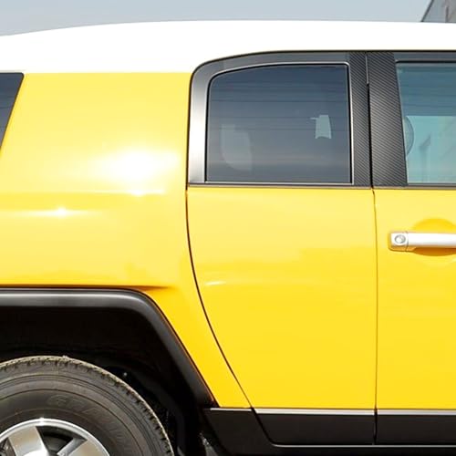 Bilisin Door Window Pillar Posts Trim Kit Compatible with Toyota FJ Cruiser 2007-2014 Exterior Accessories, 4PCS Carbon Fiber Black Anti Scratched Center B Pillar Molding Cover Stickers - Image 4