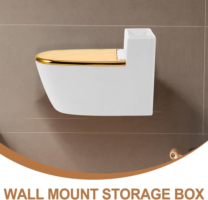 Healeved Wall Mounted Toilet Shaped Ashtray with Lid, Fire Resistant Bathroom Smoking Tray, Novelty Home Ashtray Storage Box, Indoor Smoking Accessory - Image 3