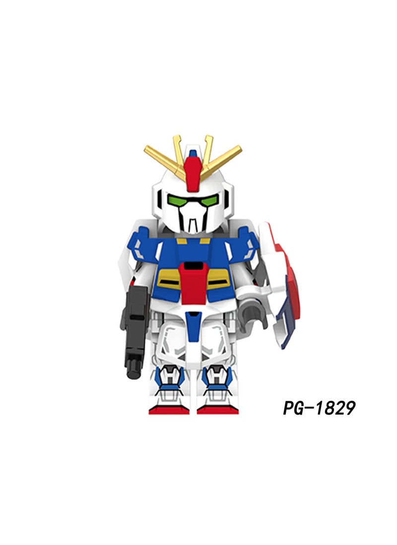 Generic - 8 Piece Set Of Cartoon Gundam Series Children's Educational Building Blocks Toys Suitable For Boys Gifts Bag Pack - Image 1