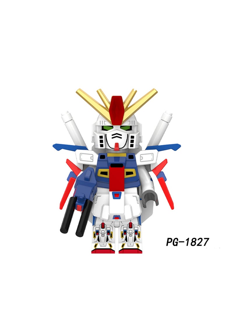 Generic - 8 Piece Set Of Cartoon Gundam Series Children's Educational Building Blocks Toys Suitable For Boys Gifts Bag Pack - Image 1