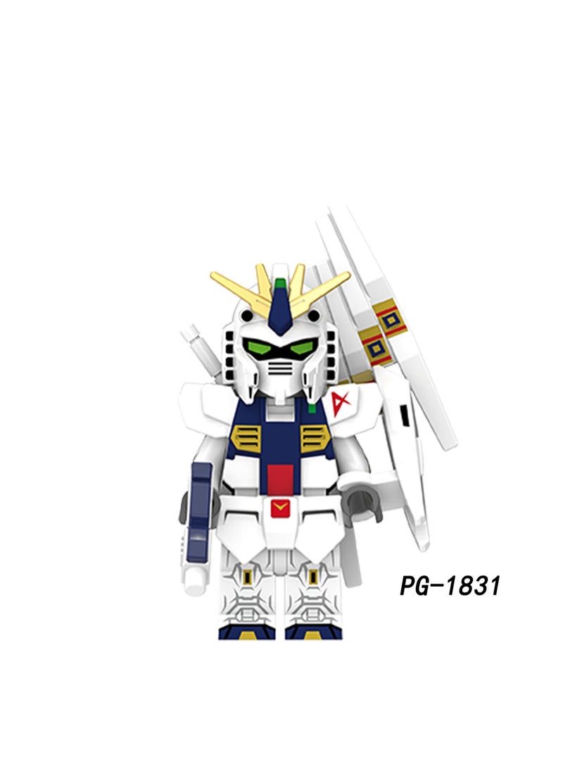 Generic - 8 Piece Set Of Cartoon Gundam Series Children's Educational Building Blocks Toys Suitable For Boys Gifts Bag Pack - Image 1
