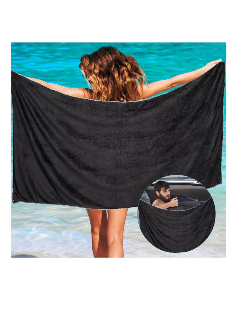 Magnetic Bath Towel, Outdoor Quick-Dry Sand-Resistant Microfiber Towel with Magnetic Closure, 75"X30" Super Absorbent for Beach, Pool, Travel, Camping, Gym, Yoga & Swimming - Image 4