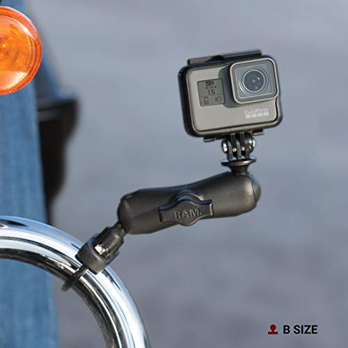 RAM Mounts قاعدة U-Bolt لمقود RAM Mounts للسكك بقطر 0.5" إلى 1.25" RAM-B-231ZU مع كرة بحجم 1" - Image 4