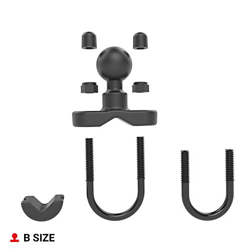 RAM Mounts قاعدة U-Bolt لمقود RAM Mounts للسكك بقطر 0.5" إلى 1.25" RAM-B-231ZU مع كرة بحجم 1" - Image 2