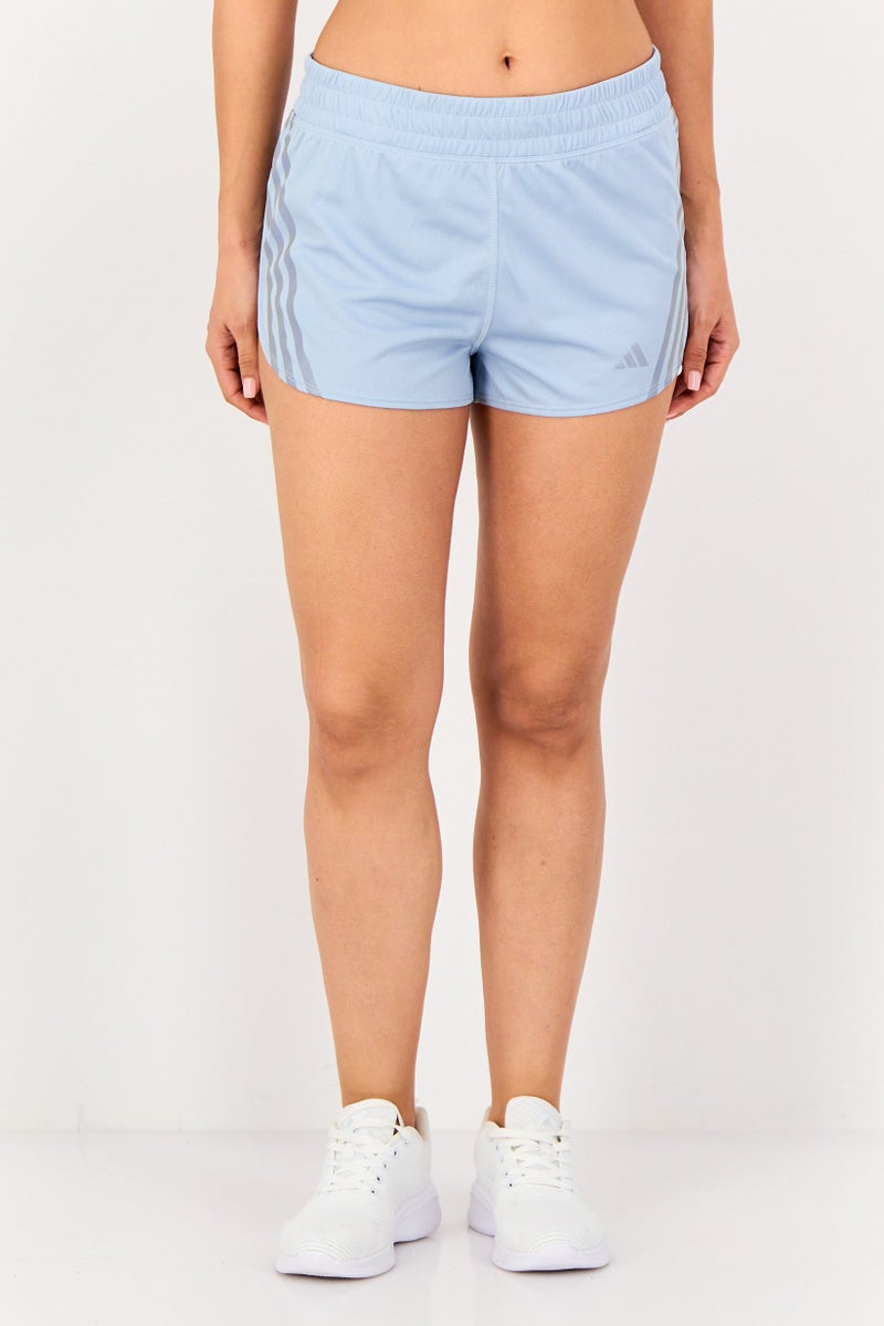 Adidas Women Sportswear Fit 2 Inseam Outdoor Shorts, Light Blue - Image 1