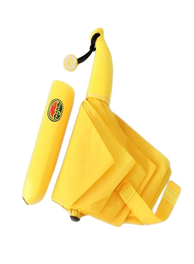 Bittern Banana-Shape Mini Folding Umbrella - Compact Travel Umbrella with UV Protection & Windproof Frame for Outdoor, Rain & Sun (Yellow) - Image 4