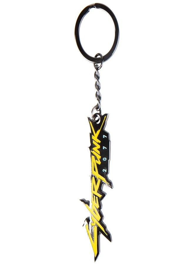 JINX Cyberpunk 2077 Logo Metal Keychain, Multi-Colored, One Size - Image 1