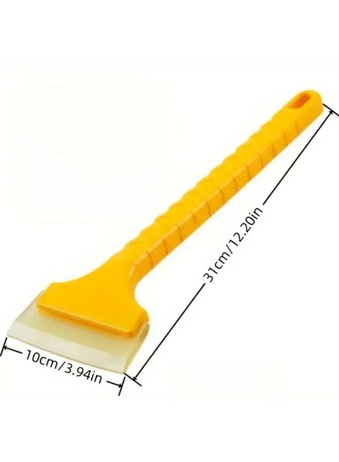 Yellow Heavy Duty Manual Car Snow Shovel Ice Scraper Brush Winter Removal Tool - Image 1