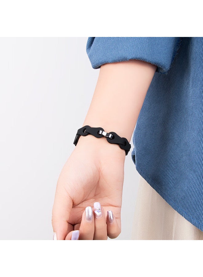 Binghong Compatible Silicone Strap For Huawei Band 8, Huawei Band 10 Bracelet, Huawei Band 9 Strap For Women, Huawei Band 8/9/10 Nfc Strap For Men - Single Chain Midnight Color