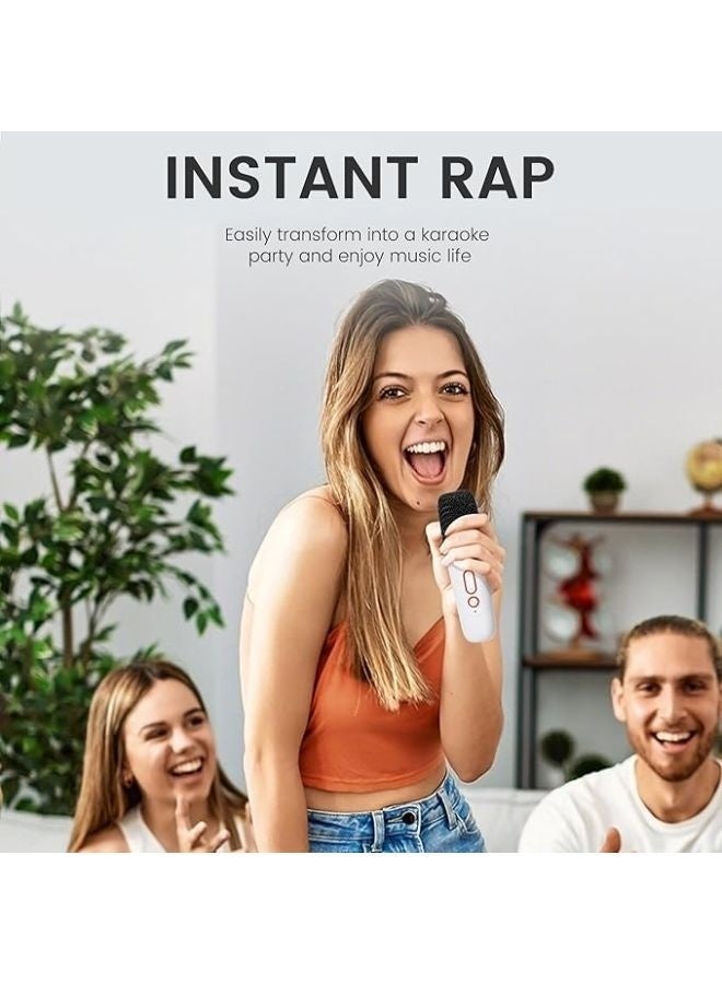 Umiio Umiio Q6 Max Smart Portable Projector – 4K HD, 200" Display, Dual Wireless Karaoke Mics, Android, WiFi & Bluetooth, Auto Keystone, HDMI/USB, Built-in Speakers – White - Image 3