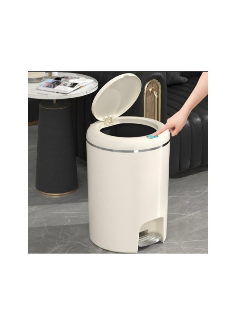 Generic Light luxury trash can household large capacity flip cover hand-press foot pedal double open kitchen living room trash can bathroom waste bin basket  - Image 2