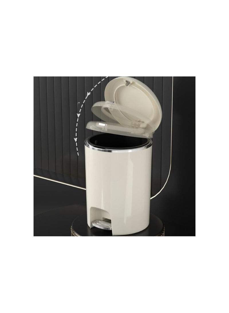Generic Light luxury trash can household large capacity flip cover hand-press foot pedal double open kitchen living room trash can bathroom waste bin basket  - Image 3