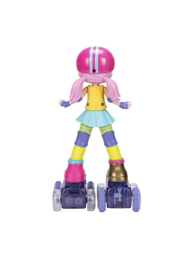 Jakks Pacific Rock N Rollerskate Doll Rainbow Riley Light Up Remote Control Rollerskating Doll Plays Music And Skates!, 10" H  - Image 5