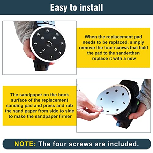 Vanesa Durable 492280 ETS 125 Eq & Pro 5 ltd Jetstream Sanding Pad 125mm (5 in), Soft, 8 Holes fit for festool ETS 125, ES 125, ETSC 125, Pro 5 ltd Random Orbit Sanders Include a 5" Protection Pad - Image 4