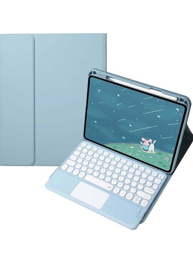 Round Hat Keyboard Case Compatible with Xiaomi Pad 7 / Pad 7 Pro 11.2 Inch 2024, with Detachable Touch Keyboard and Protective Case with Pen Slot  - Image 1