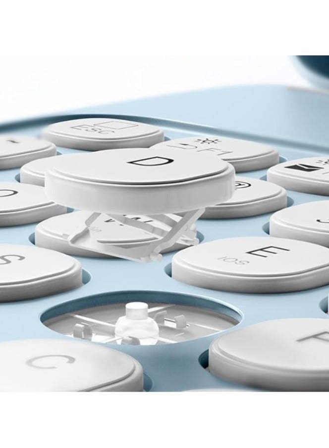 Round Hat Keyboard Case Compatible with Xiaomi Pad 7 / Pad 7 Pro 11.2 Inch 2024, with Detachable Touch Keyboard and Protective Case with Pen Slot  - Image 5