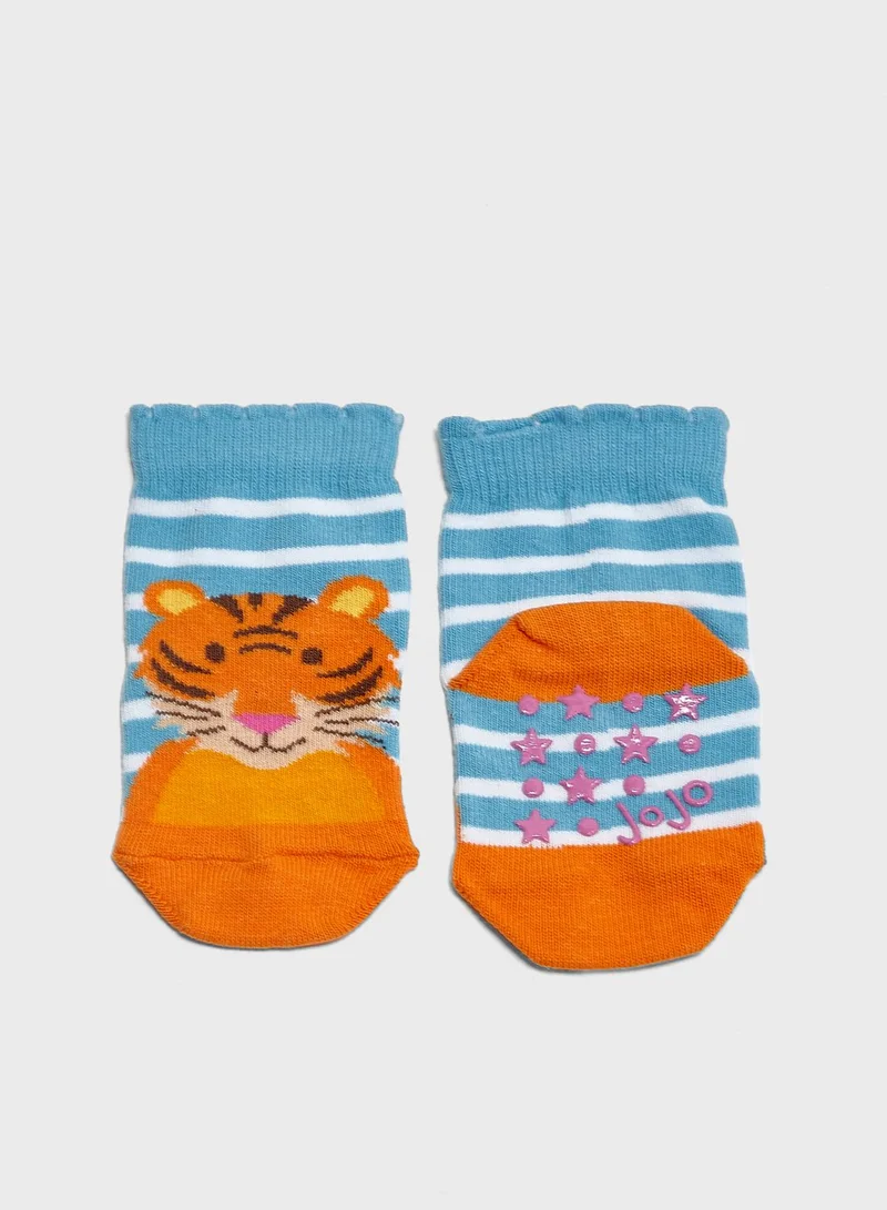 JoJo Maman Bebe Infant 3 Pack Jungle Socks