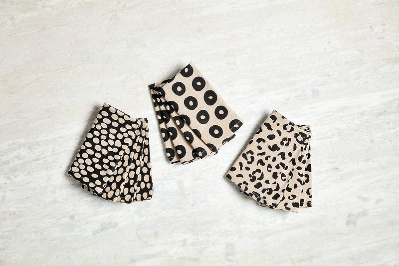 Mud Pie Tan Dots Chambray Napkins 18 x 18 - Image 3