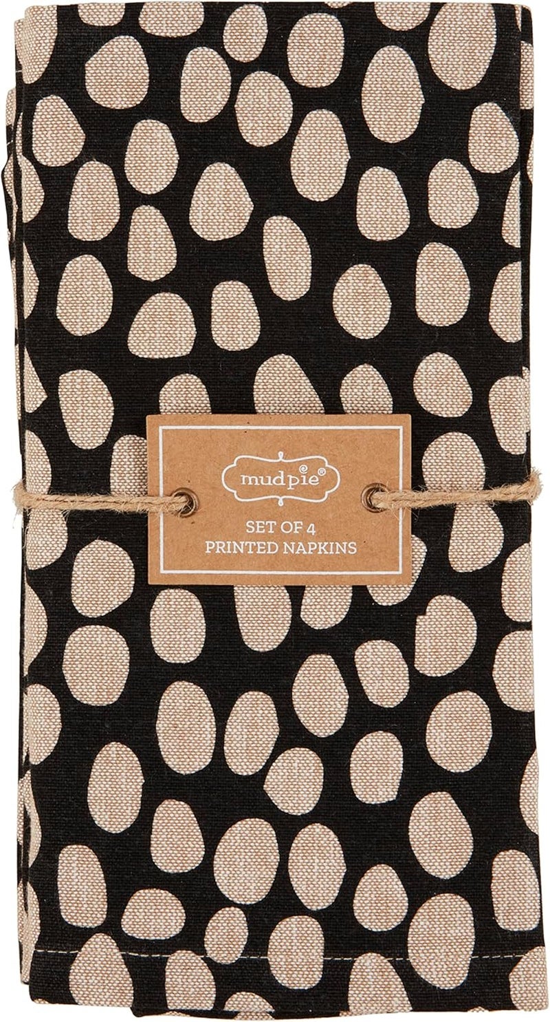 Mud Pie Tan Dots Chambray Napkins 18 x 18 - Image 1
