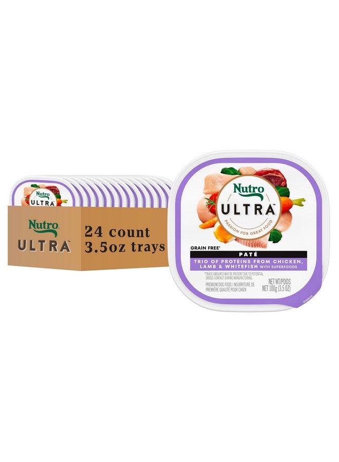 نوترو طعام نوترو ألترا ويت للكلاب البالغة، باتيه ثلاثي البروتينات، دجاج، لحم ضأن، وسمك أبيض، 3.5 أونصة (24 قطعة، عبوة واحدة) - Image 1