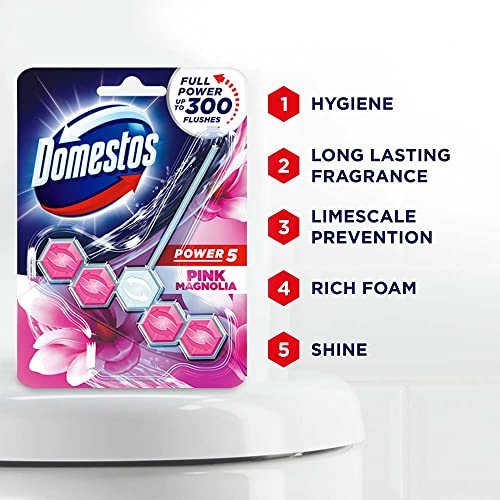 Domestos Power 5 Toilet Blocks 55g Pack of 2 Pink - Image 2