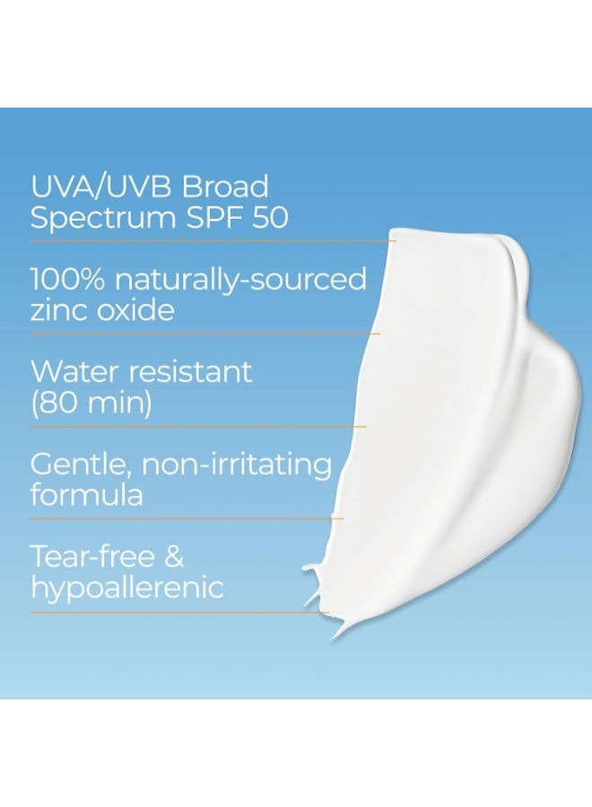 Eucerin, Baby, Sensitive Mineral Sunscreen Lotion, SPF 50, Fragrance Free, 4 fl oz (118 ml) - Image 3