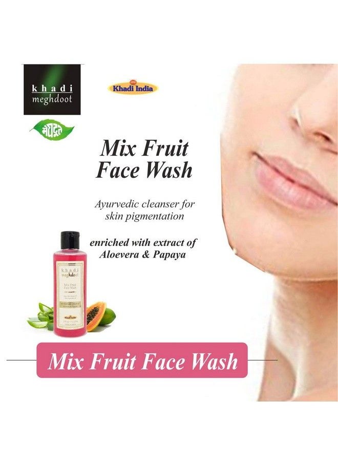 KHADI MEGHDOOT Mix Fruit Face Wash 210Ml (Pack Of 1)  - Image 4