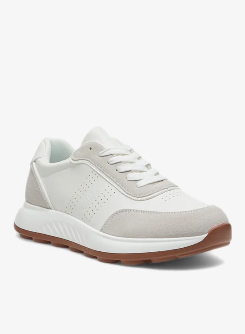 Lee Cooper Men's Panelled Sneakers with Lace-Up Closure