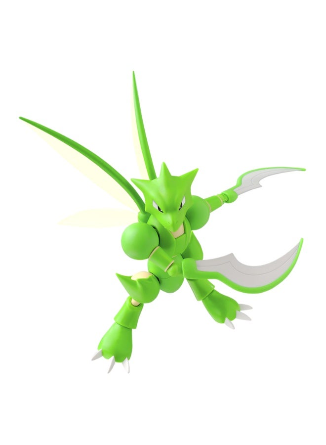 Blokees Pokemon Classic Version-L Scyther Model Kit | Buildable Poseable Action Figure for Kids Age 9+ | New Encounter of Exploration Series | Collectible Display Toy with Stand - Image 1