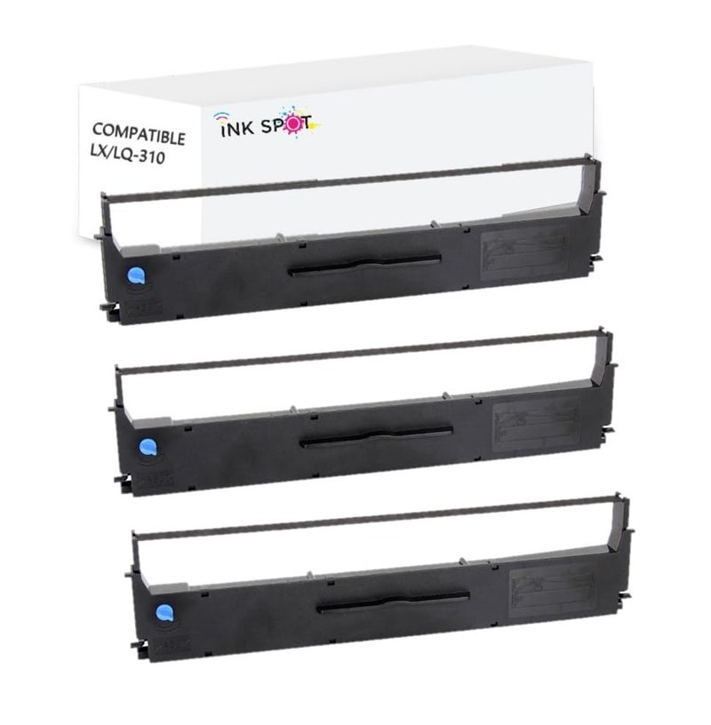INKSPOT LQ-310 Ribbon Cartridge Compatible Ribbon Cartridge for Epson LQ 310 / LX 310 Epson Dot Matrix Printer (3 PIC) - Image 1