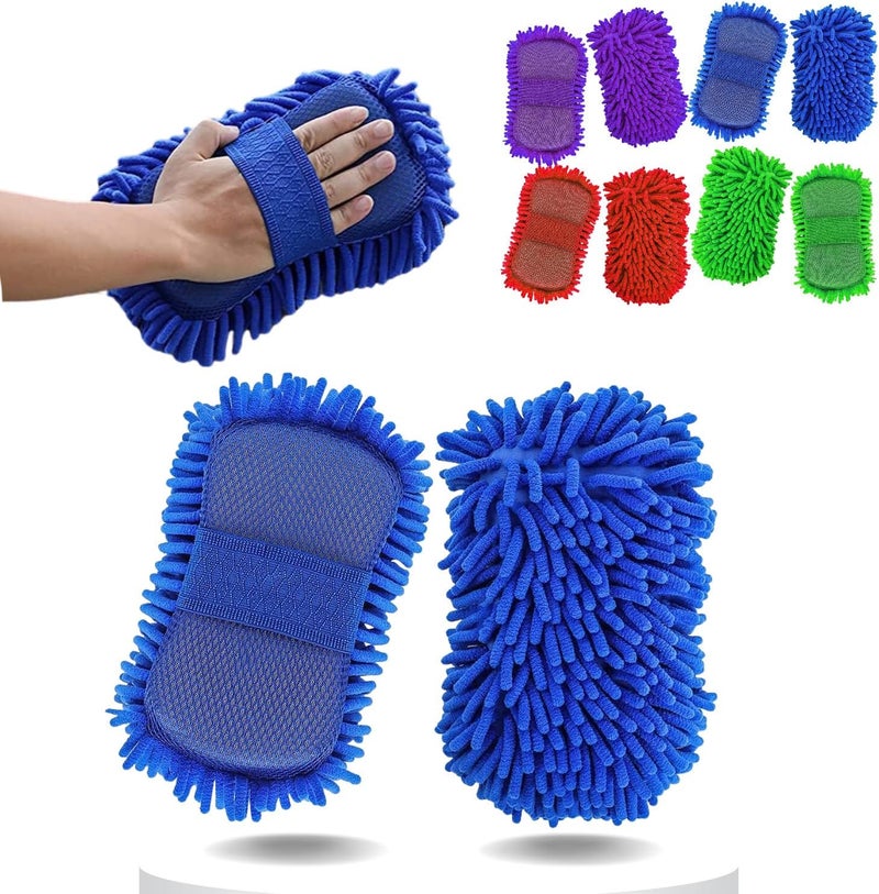 MOTRK Multi-use qualified quality MOTRK Microfiber Car Wash Dust Drying Mitt | Cleaning Cloth | Car Wash Cleaning Glove (1 Love) (Colorful, Sponge) Globally popular universal design - Image 1