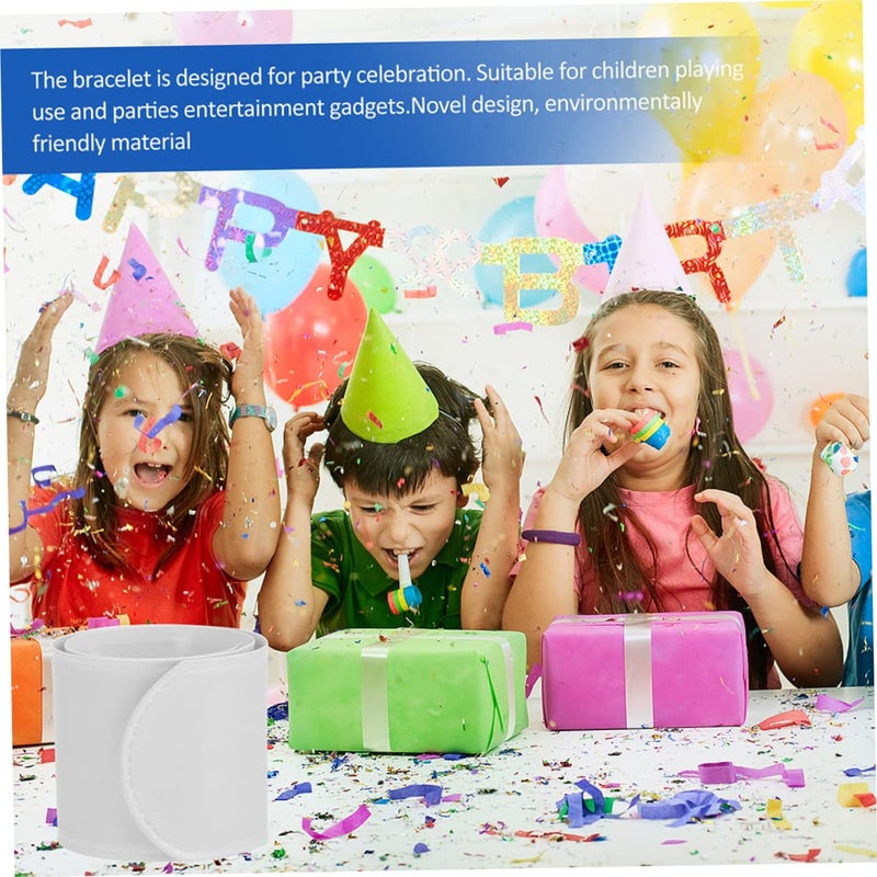 Colorful Snap Wristband Bracelets 24 Pack Slap Bands For Kids Boys Girls - Image 3