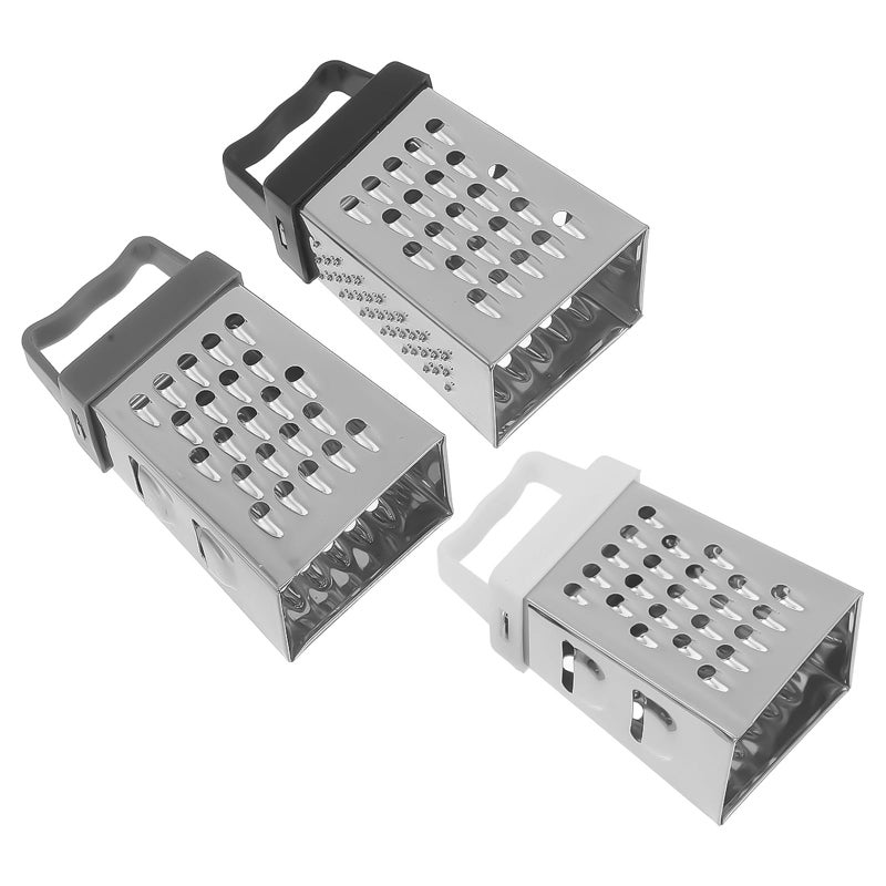 Stainless Steel Mini Grater Set 3Pcs Multi Function Kitchen Gadget For Cheese Ginger Potato - Image 2