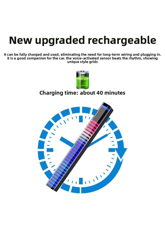Generic - 3Dapp Bluetooth Pickup Light Smart Voice Control RGB Pickup Light LED Light Desktop Car Music Atmosphere Rhythm Light-Light Source Power:usb Plug-in Model-Light Color:32 Lamp Bead APP ] - Image 1