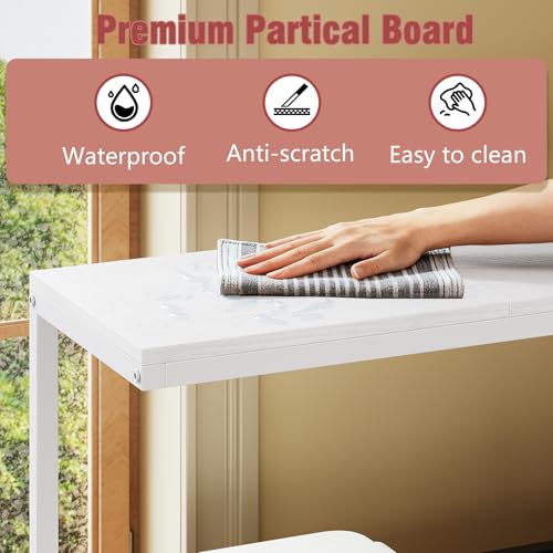 VENNQD Stand Compatible with Cricut Maker and Cricut Explore Air Series Stand Legs for 2 Cricut Machines Fully Open 2 Tier Desktop Craft Accessories Storage Organizer (White) - Image 5